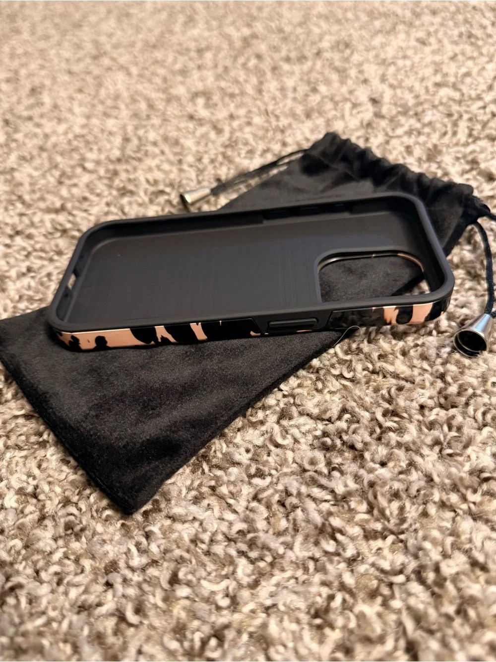 BURGA Tortoiseshell Phone Case with Black Pouch